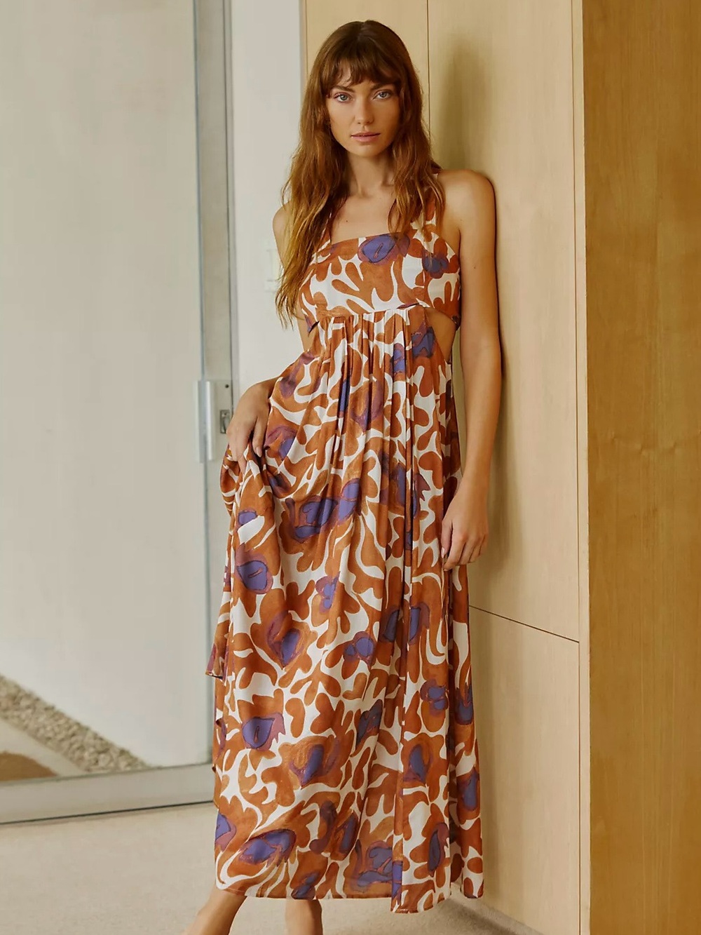 Anthropologie Watercolor Maxi Dress